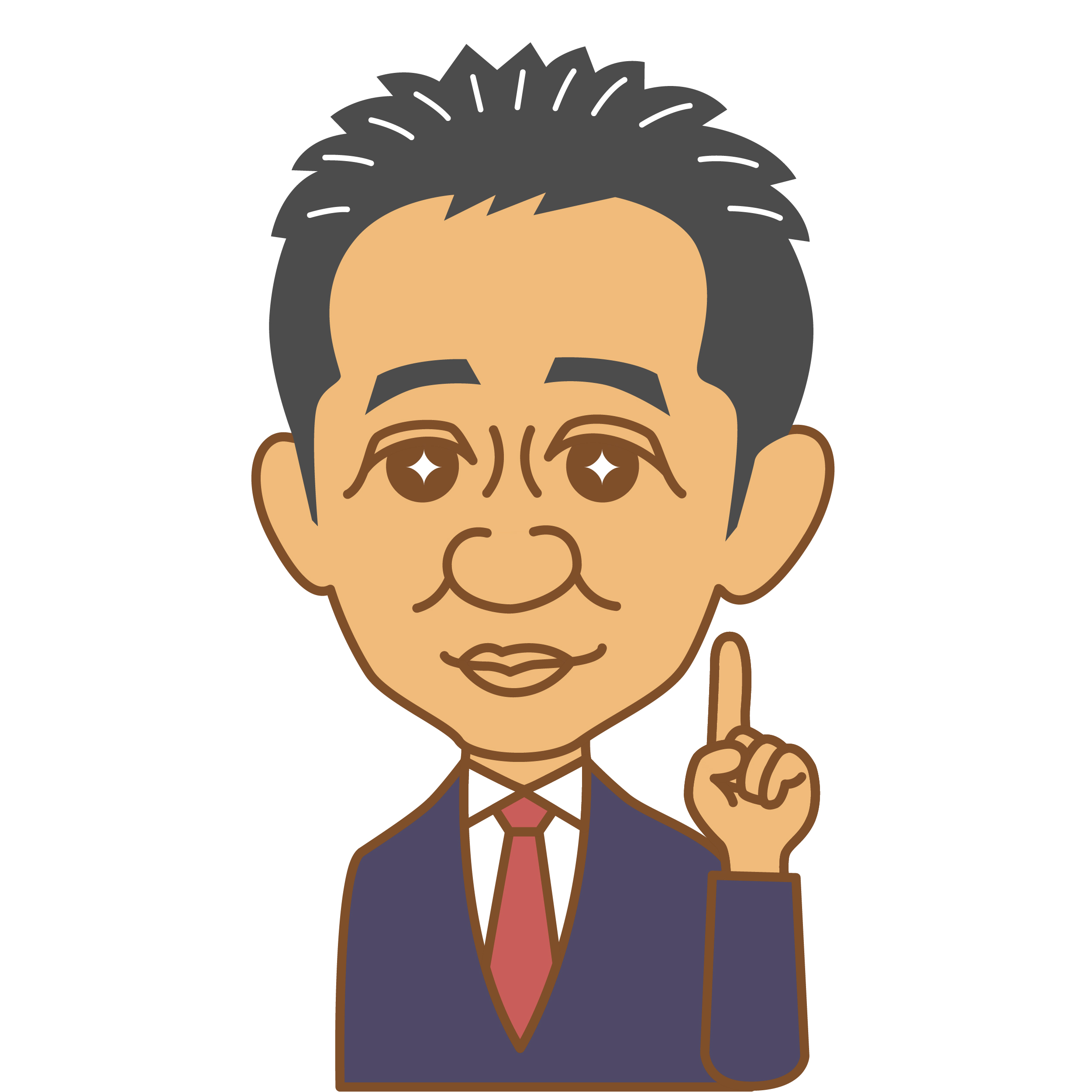 スーツ姿の高橋イラスト